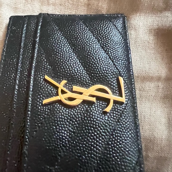 Saint Laurent YSL Quilted Leather Cassandre Matelasse Card Case Holder Wallet - Picture 9 of 15